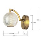 Wall lamps spheres - Light Prestige Wall lamp Diamond 1xLED CCT gold LP-2202/1W GD. - product 7