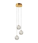 Triple pendant lamps - Light Prestige Diamond 3 3xLED CCT gold pendant lamp LP-2202/3P GD - product 1