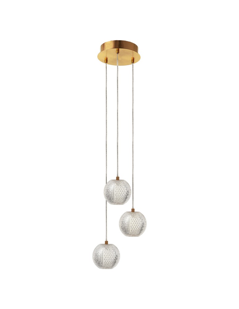 Triple pendant lamps - Light Prestige Diamond 3 3xLED CCT gold pendant lamp LP-2202/3P GD - product kolory-swiatla.pl 1