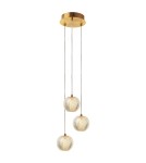 Triple pendant lamps - Light Prestige Diamond 3 3xLED CCT gold pendant lamp LP-2202/3P GD - product 6