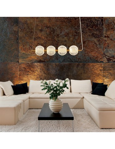 Light Prestige Lampa wisząca Diamond 4 4xLED CCT złota LP-2202/4L GD - produkt 2