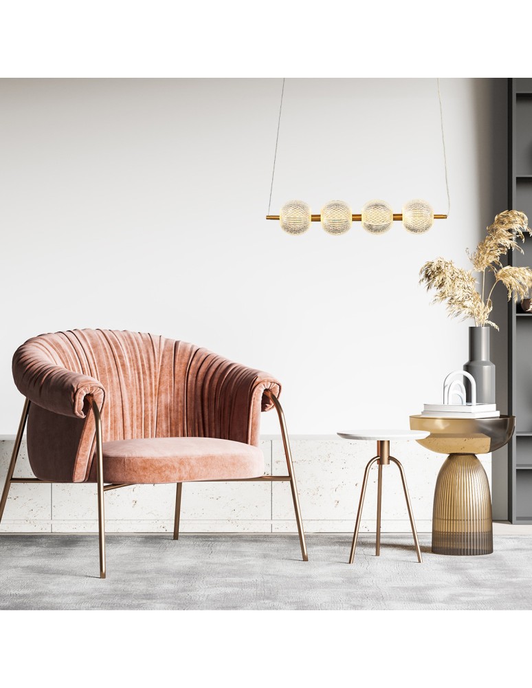 Pendant lamps over the island - Light Prestige Diamond 4 4xLED CCT gold pendant lamp LP-2202/4L GD - product kolory-swiatla.pl 6