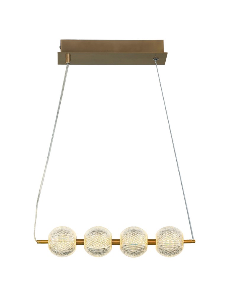 Pendant lamps over the island - Light Prestige Diamond 4 4xLED CCT gold pendant lamp LP-2202/4L GD - product kolory-swiatla.pl 7