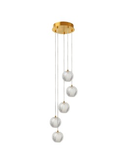 Light Prestige Diamond 5 5xLED CCT gold pendant lamp LP-2202/5P GD.