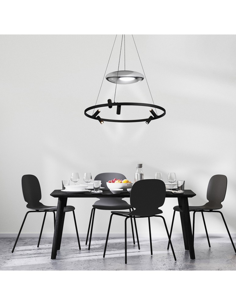 Designer pendant lamps - Light Prestige Almeria pendant lamp 6xLED black LP-907/1P BK - product kolory-swiatla.pl 2