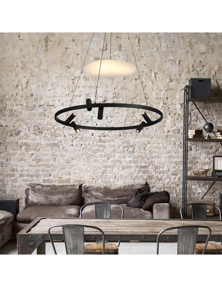 Designer pendant lamps - Light Prestige Almeria pendant lamp 6xLED black LP-907/1P BK - product kolory-swiatla.pl 4