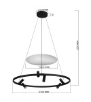 Designer pendant lamps - Light Prestige Almeria pendant lamp 6xLED black LP-907/1P BK - product 8