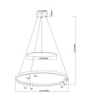 Designer pendant lamps - Light Prestige Almeria pendant lamp 6xLED black LP-907/1P BK - product 9