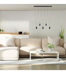 Pendant lamps over the island - Light Prestige Toledo pendant lamp 5xGU10 black LP-432/5P BK - product 3