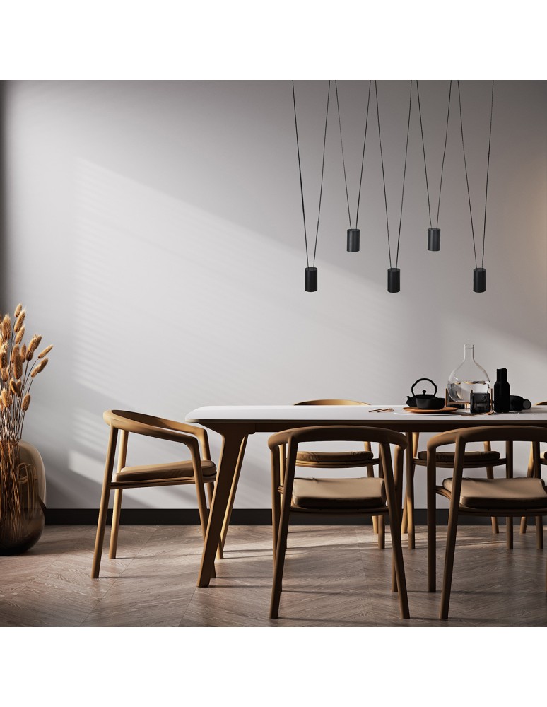 Pendant lamps over the island - Light Prestige Toledo pendant lamp 5xGU10 black LP-432/5P BK - product kolory-swiatla.pl 4