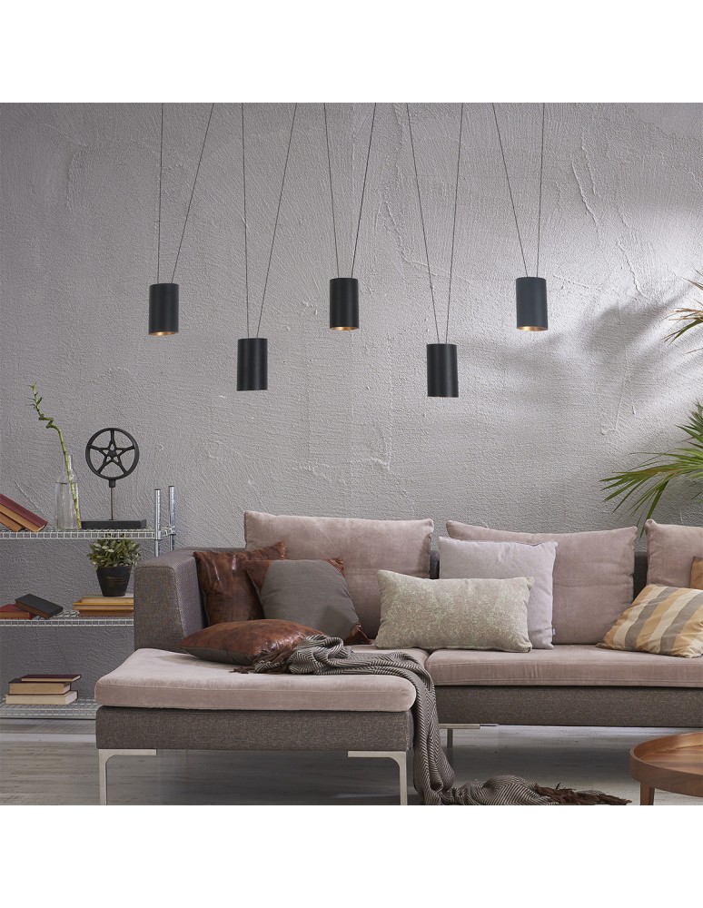 Pendant lamps over the island - Light Prestige Toledo pendant lamp 5xGU10 black LP-432/5P BK - product kolory-swiatla.pl 6