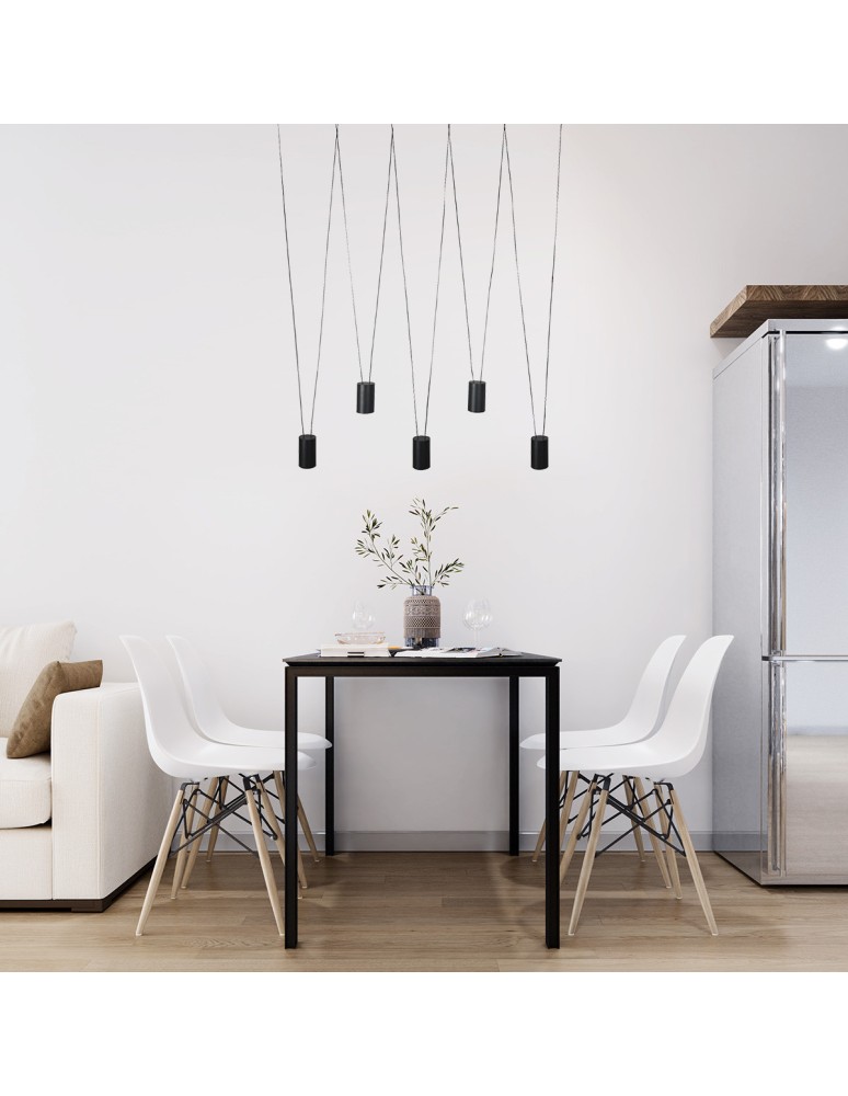Pendant lamps over the island - Light Prestige Toledo pendant lamp 5xGU10 black LP-432/5P BK - product kolory-swiatla.pl 7