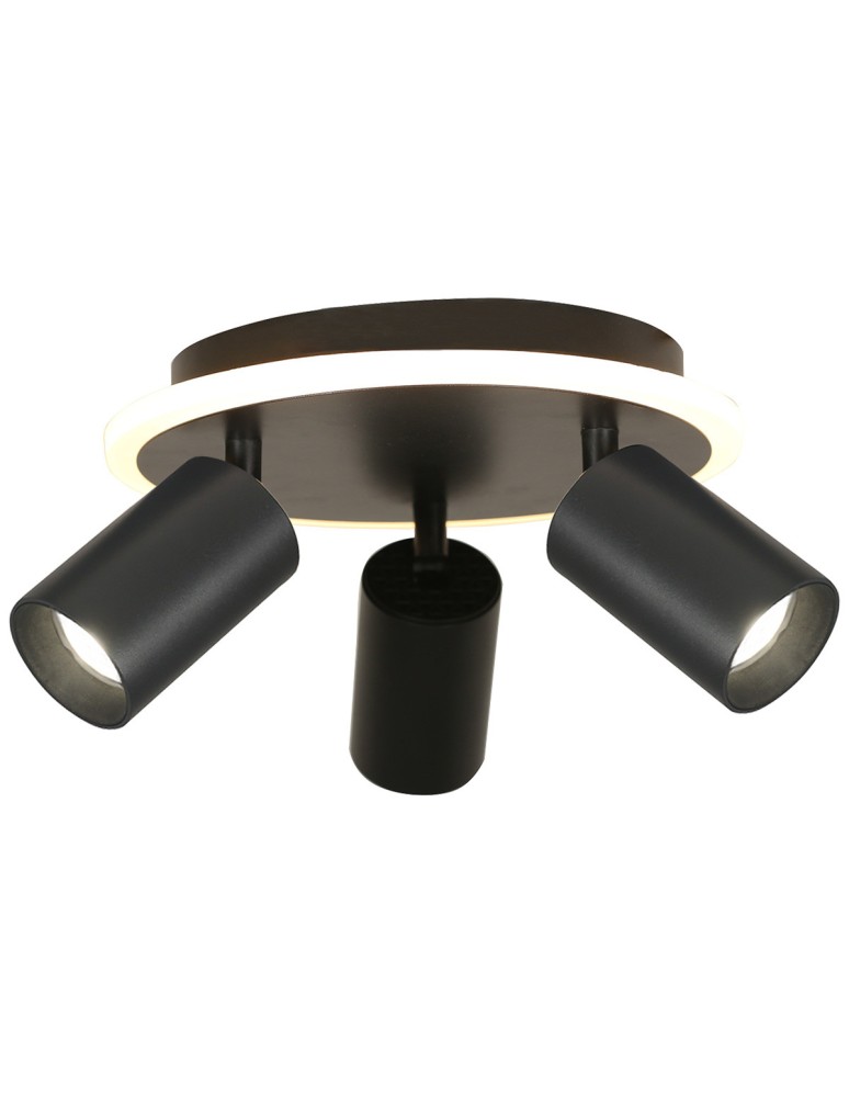 Adjustable ceiling lamps - spots - Light Prestige Plafond Parma 3xGU10 + 1xLED CCT black LP-0612/3C Round BK - product kolory-swiatla.pl 1