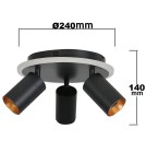 Adjustable ceiling lamps - spots - Light Prestige Plafond Parma 3xGU10 + 1xLED CCT black LP-0612/3C Round BK - product 9