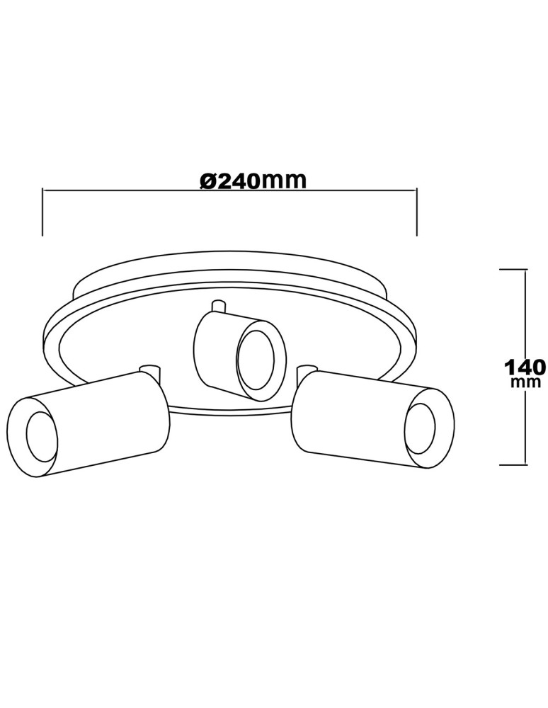 Adjustable ceiling lamps - spots - Light Prestige Plafond Parma 3xGU10 + 1xLED CCT black LP-0612/3C Round BK - product kolory-swiatla.pl 10