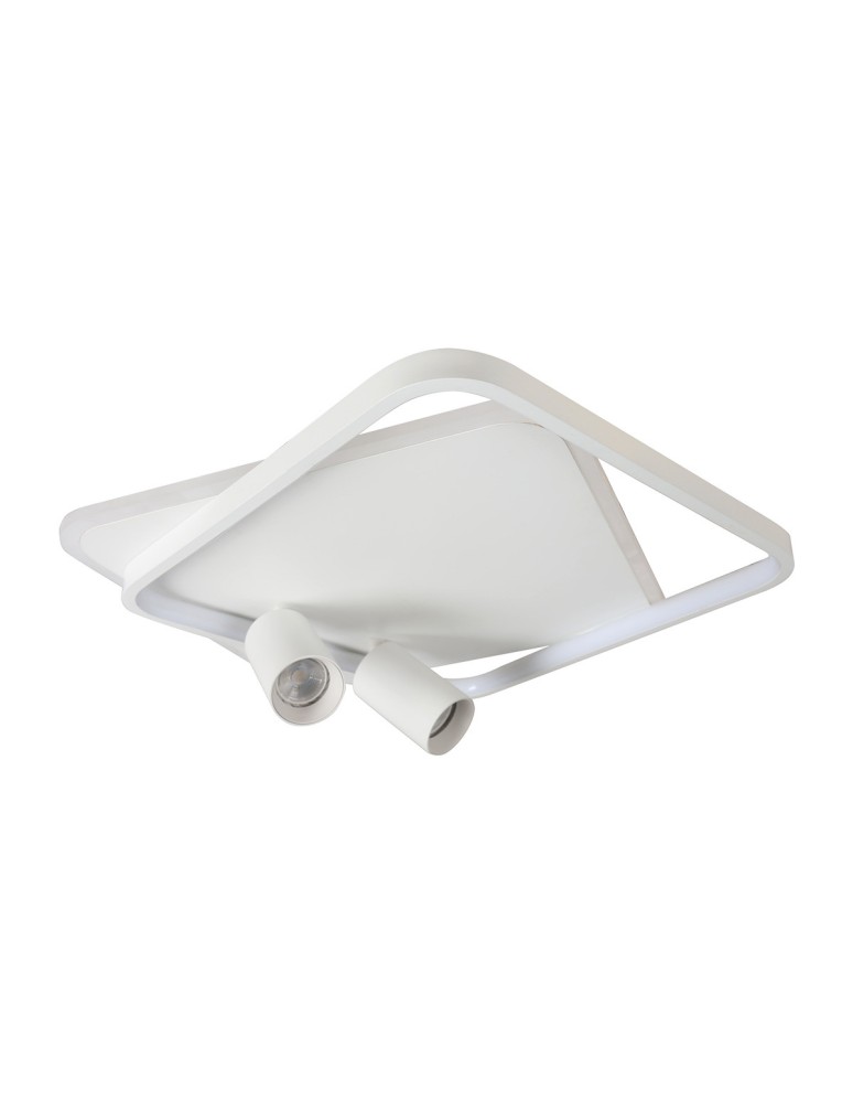Adjustable ceiling lamps - spots - Light Prestige Plafond Parma 2 2xGU10 + 1xLED CCT white square LP-0612/2C Square WH - product kolory-swiatla.pl 2