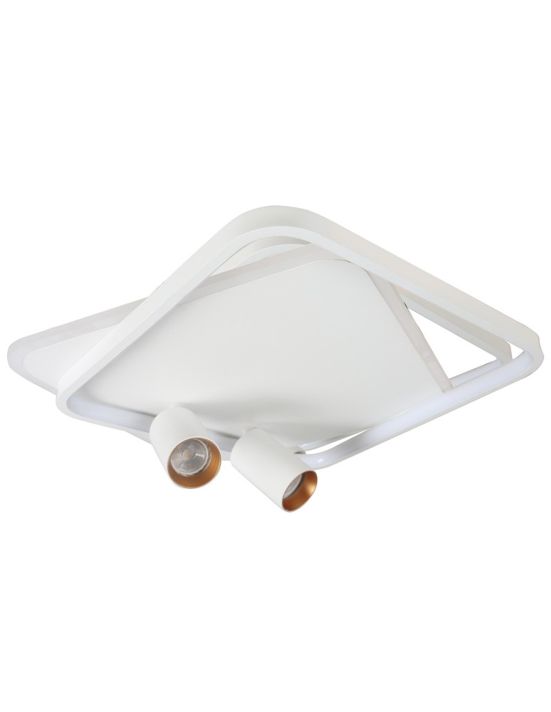Adjustable ceiling lamps - spots - Light Prestige Plafond Parma 2 2xGU10 + 1xLED CCT white square LP-0612/2C Square WH - product kolory-swiatla.pl 6