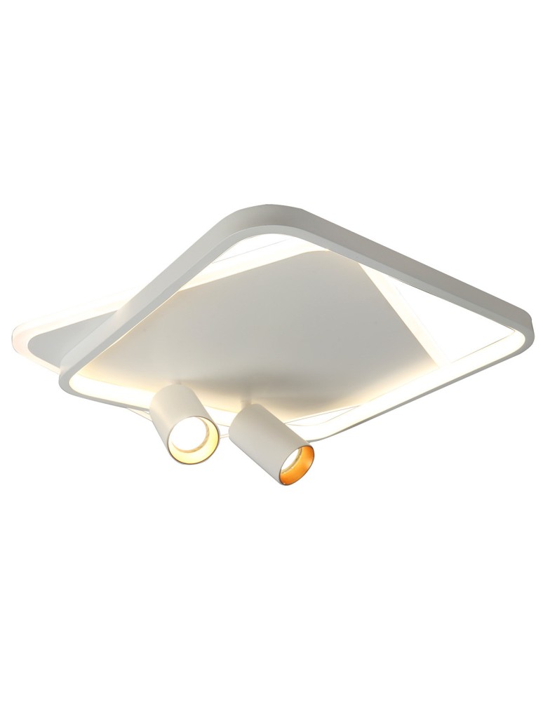 Adjustable ceiling lamps - spots - Light Prestige Plafond Parma 2 2xGU10 + 1xLED CCT white square LP-0612/2C Square WH - product kolory-swiatla.pl 7