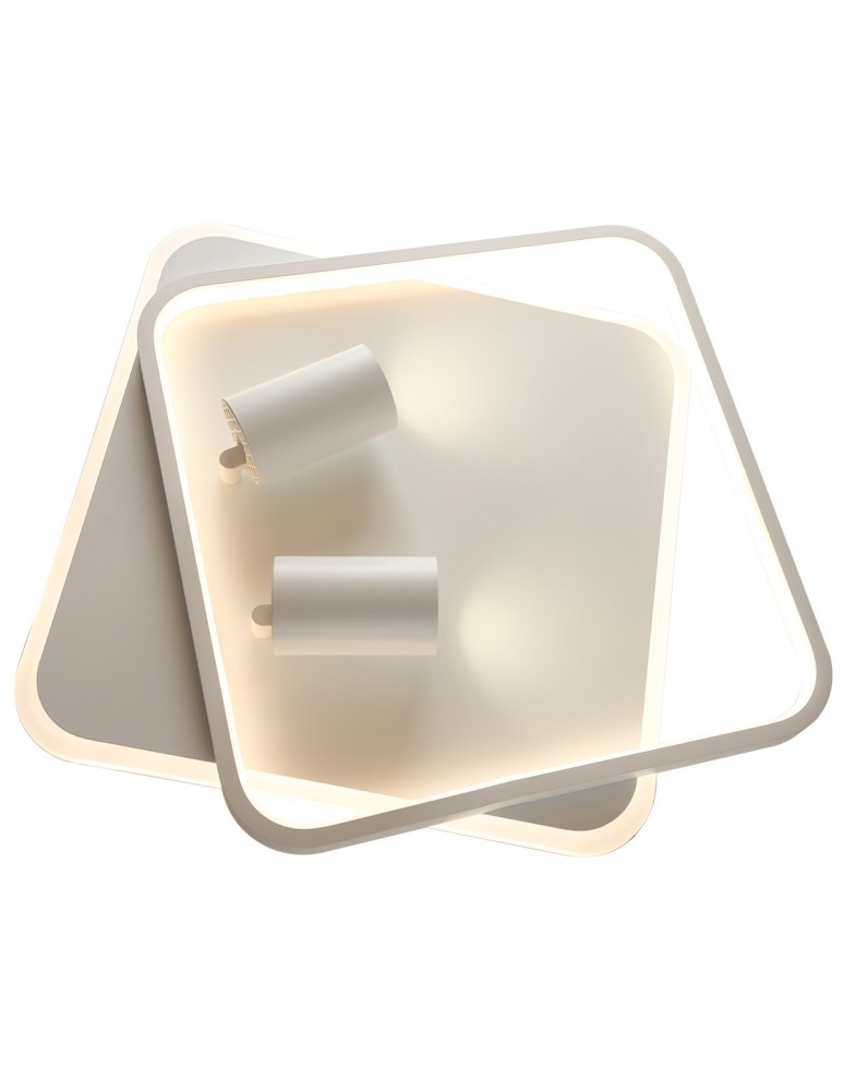 Adjustable ceiling lamps - spots - Light Prestige Plafond Parma 2 2xGU10 + 1xLED CCT white square LP-0612/2C Square WH - product kolory-swiatla.pl 8