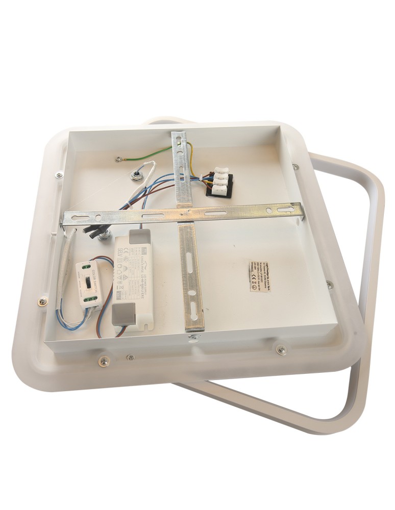 Adjustable ceiling lamps - spots - Light Prestige Plafond Parma 2 2xGU10 + 1xLED CCT white square LP-0612/2C Square WH - product kolory-swiatla.pl 9