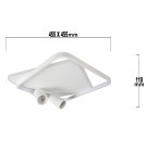 Adjustable ceiling lamps - spots - Light Prestige Plafond Parma 2 2xGU10 + 1xLED CCT white square LP-0612/2C Square WH - product 10