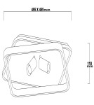 Adjustable ceiling lamps - spots - Light Prestige Plafond Parma 2 2xGU10 + 1xLED CCT white square LP-0612/2C Square WH - product 11