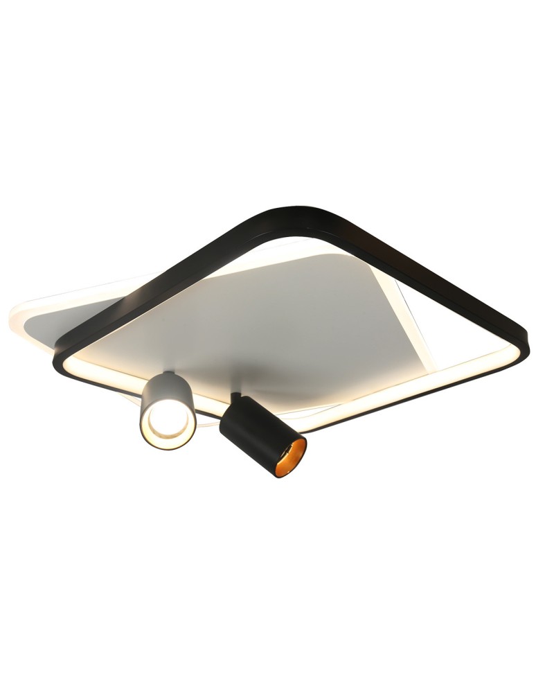 Adjustable ceiling lamps - spots - Light Prestige Plafond Parma 2 2xGU10 + 1xLED CCT square black LP-0612/2C Square BK - product kolory-swiatla.pl 7
