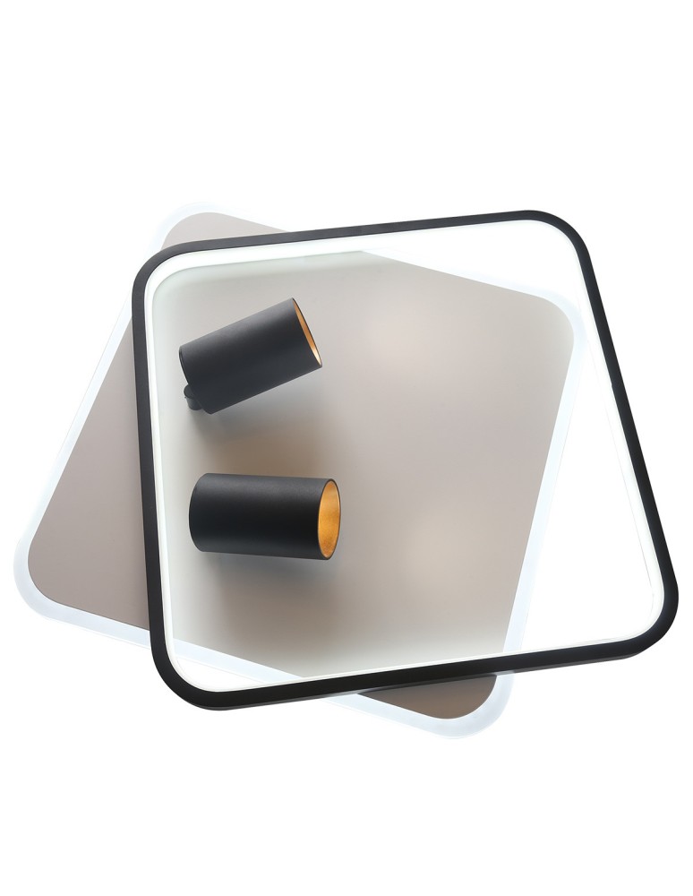 Adjustable ceiling lamps - spots - Light Prestige Plafond Parma 2 2xGU10 + 1xLED CCT square black LP-0612/2C Square BK - product kolory-swiatla.pl 9
