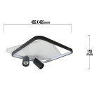 Adjustable ceiling lamps - spots - Light Prestige Plafond Parma 2 2xGU10 + 1xLED CCT square black LP-0612/2C Square BK - product 11