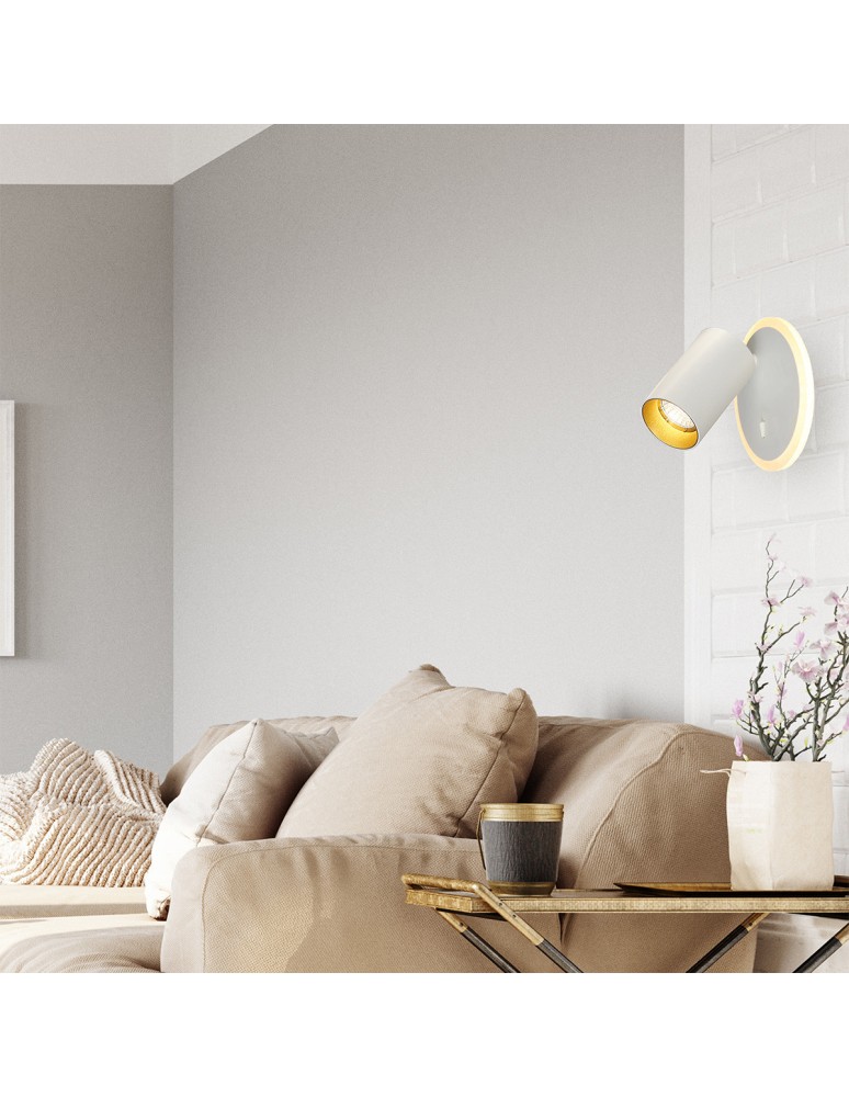 Adjustable wall lamps - Light Prestige Spot Parma 1 1xGU10 + 1xLED CCT white LP-0612/1WS WH - product kolory-swiatla.pl 3