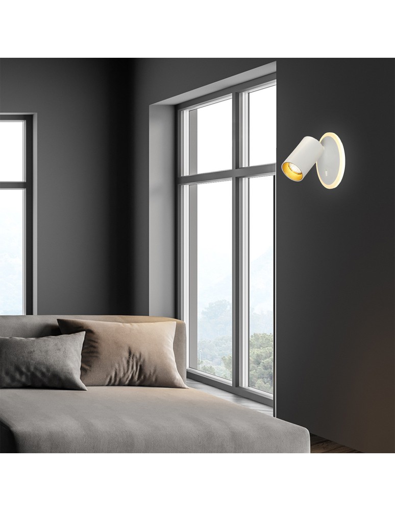 Adjustable wall lamps - Light Prestige Spot Parma 1 1xGU10 + 1xLED CCT white LP-0612/1WS WH - product kolory-swiatla.pl 4