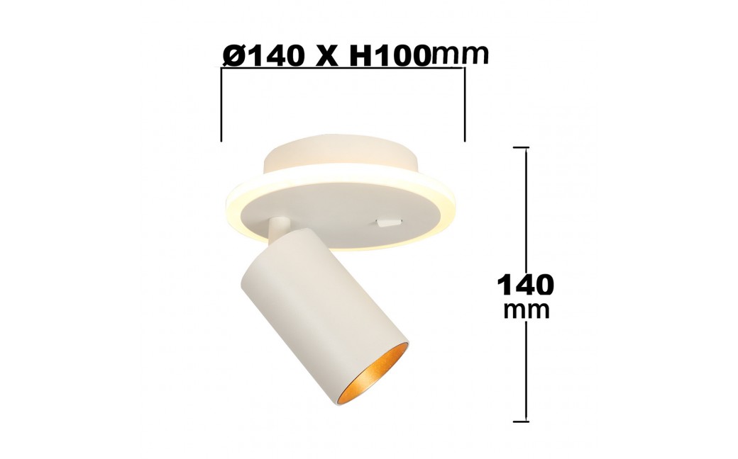 Light Prestige Spot Parma 1 1xGU10 + 1xLED CCT biały LP-0612/1WS WH