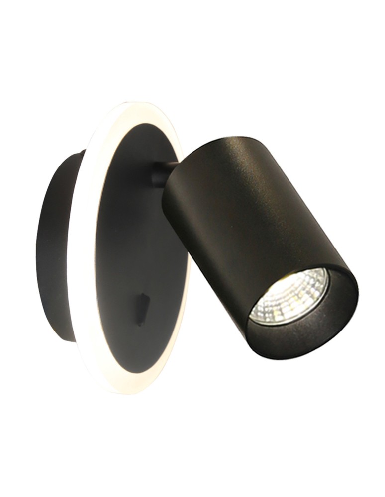 Adjustable wall lamps - Light Prestige Spot Parma 1 1xGU10 + 1xLED CCT black LP-0612/1WS BK - product kolory-swiatla.pl 1
