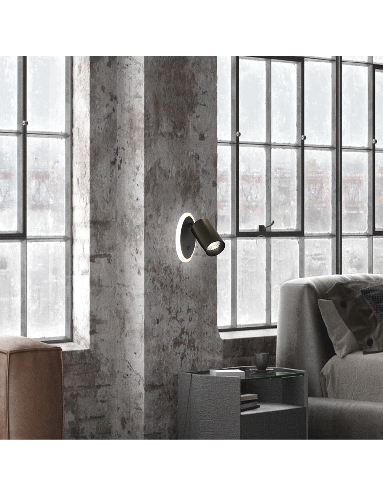 Adjustable wall lamps - Light Prestige Spot Parma 1 1xGU10 + 1xLED CCT black LP-0612/1WS BK - product kolory-swiatla.pl 4