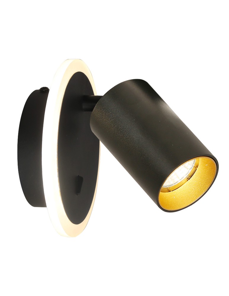 Adjustable wall lamps - Light Prestige Spot Parma 1 1xGU10 + 1xLED CCT black LP-0612/1WS BK - product kolory-swiatla.pl 6