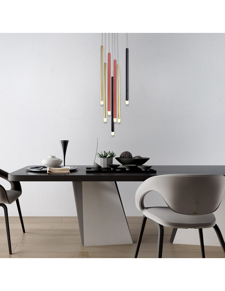 Pendant tube lamps - Light Prestige Lungo pendant lamp 7xG9 mix color LP-894/7P MIXED - product kolory-swiatla.pl 4