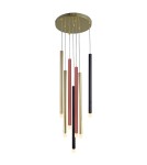 Pendant tube lamps - Light Prestige Lungo pendant lamp 7xG9 mix color LP-894/7P MIXED - product 5