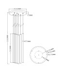 Pendant tube lamps - Light Prestige Lungo pendant lamp 7xG9 mix color LP-894/7P MIXED - product 8