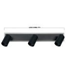 Adjustable ceiling lamps - spots - Light Prestige Spot Parma 3 3xGU10 + 1xLED CCT black LP-0612/3WS BK - product 9