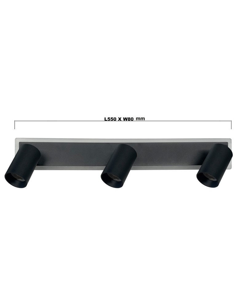 Adjustable ceiling lamps - spots - Light Prestige Spot Parma 3 3xGU10 + 1xLED CCT black LP-0612/3WS BK - product kolory-swiatla.pl 9