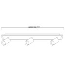 Adjustable ceiling lamps - spots - Light Prestige Spot Parma 3 3xGU10 + 1xLED CCT black LP-0612/3WS BK - product 10