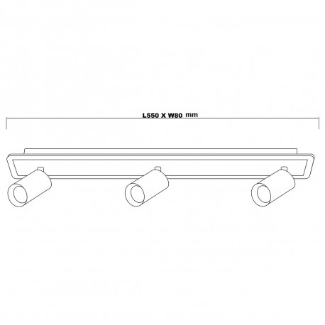 Light Prestige Spot Parma 3 3xGU10 + 1xLED CCT czarny LP-0612/3WS BK