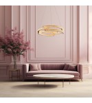 Glamour pendant lamps - Light Prestige Tarja LED CCT gold pendant lamp LP-1810/1P GD - product 3