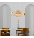 Glamour pendant lamps - Light Prestige Tarja LED CCT gold pendant lamp LP-1810/1P GD - product 5