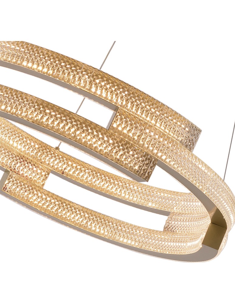 Glamour pendant lamps - Light Prestige Tarja LED CCT gold pendant lamp LP-1810/1P GD - product kolory-swiatla.pl 7