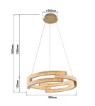 Glamour pendant lamps - Light Prestige Tarja LED CCT gold pendant lamp LP-1810/1P GD - product 8