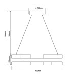 Glamour pendant lamps - Light Prestige Tarja LED CCT gold pendant lamp LP-1810/1P GD - product 9