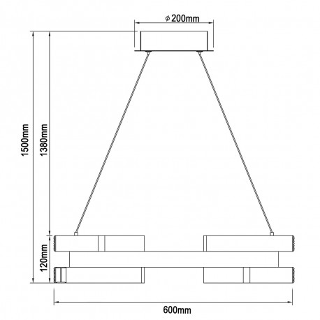 Light Prestige Lampa wisząca Tarja LED CCT złota LP-1810/1P GD