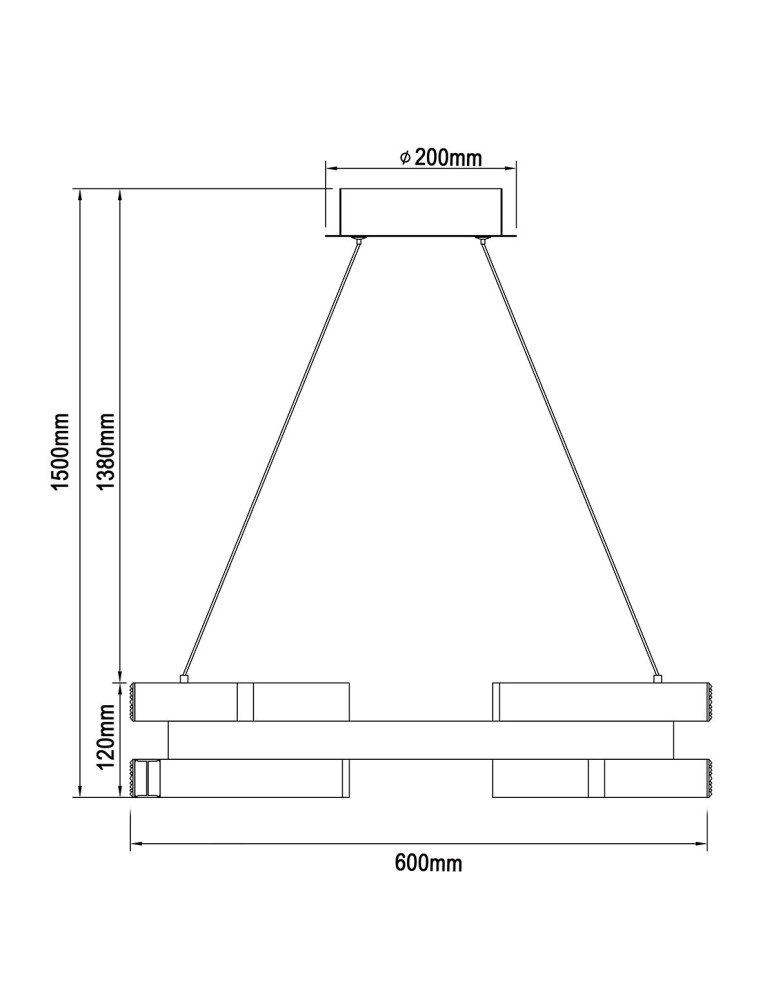Glamour pendant lamps - Light Prestige Tarja LED CCT gold pendant lamp LP-1810/1P GD - product kolory-swiatla.pl 9