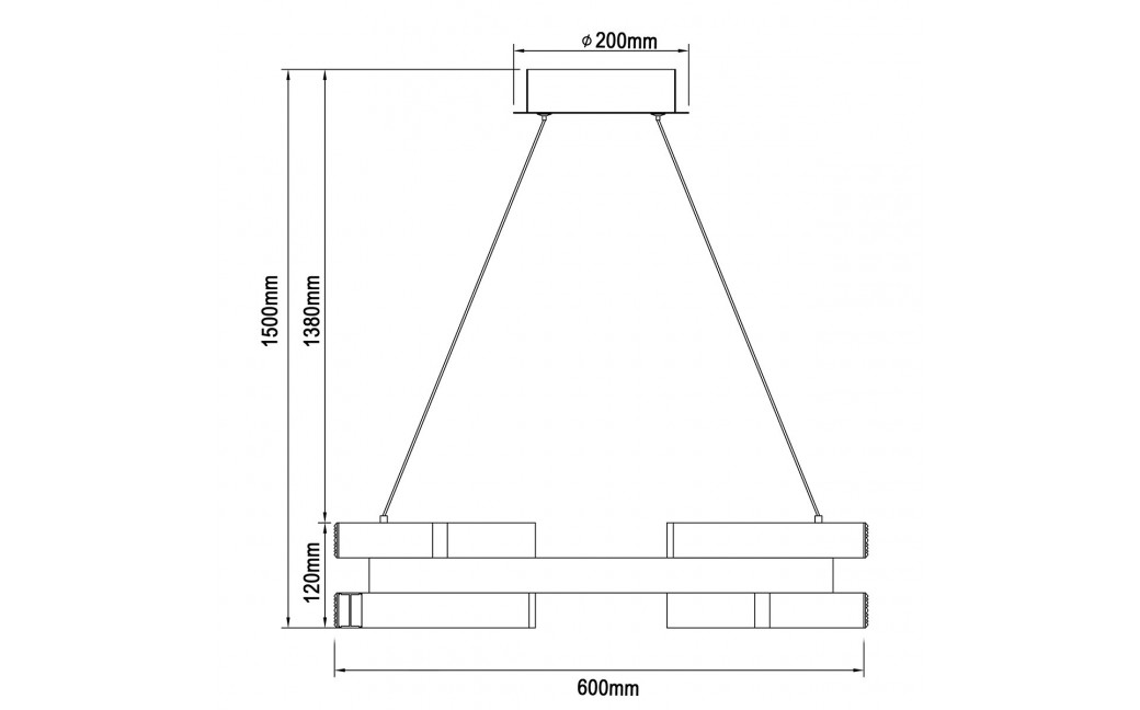 Light Prestige Lampa wisząca Tarja LED CCT złota LP-1810/1P GD